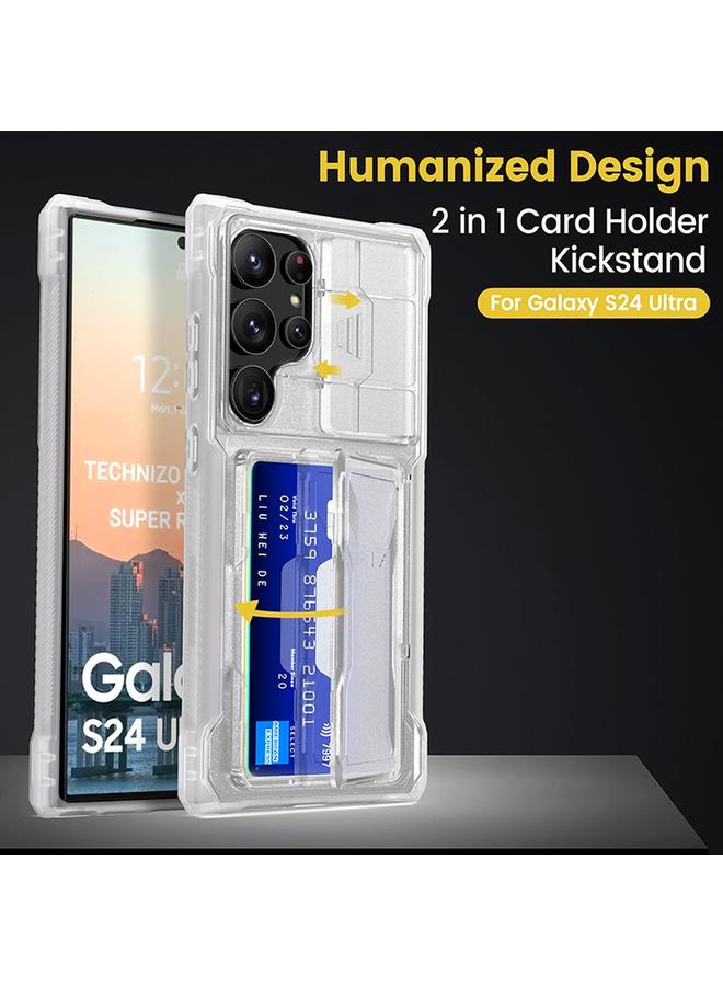 S-TOP Case For Samsung Galaxy S24 Ultra 5G Full Coverage Phone Case with Holder / Card Slot - Image 2