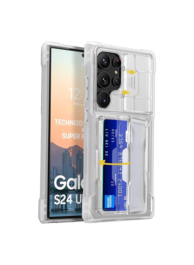 S-TOP Case For Samsung Galaxy S24 Ultra 5G Full Coverage Phone Case with Holder / Card Slot - Image 1