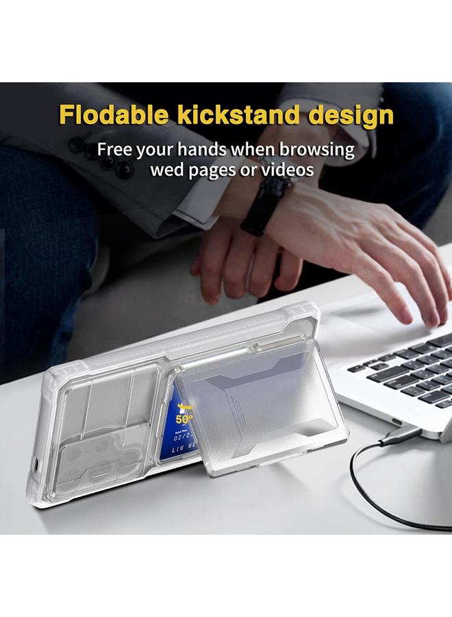 S-TOP Case For Samsung Galaxy S24 Ultra 5G Full Coverage Phone Case with Holder / Card Slot - Image 4