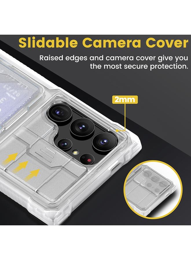 S-TOP Case For Samsung Galaxy S24 Ultra 5G Full Coverage Phone Case with Holder / Card Slot - Image 3