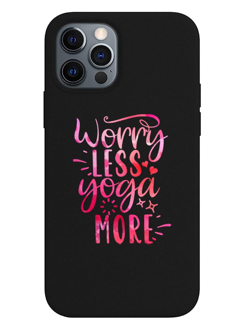 Theodor Protective Slim Fit Case Liquid Silicone Cover with Full Body Protection Anti-Scratch Shockproof Case For iPhone 12 Pro Black  - FORZA006 Llamazing lama  - Image 1