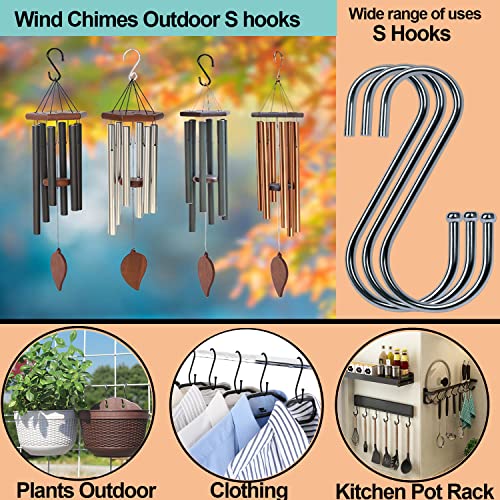 DINGEE 30 Pack Heavy Duty S Hooks - Black Metal S Shaped Hooks for Hanging Plants, Jeans, Jewelry, Purse, Pot, Pan, Cups, Towels, Bags, Closet Rod - 3.5 Inch - Image 2