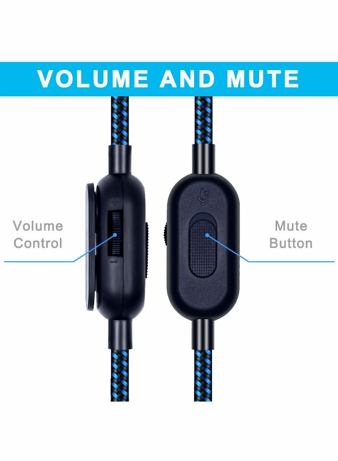 سلك استبدال لسماعات Astro A10 A30 A40 A50، كابل مع تحكم في مستوى الصوت ووظيفة كتم الصوت، بطول 2.0 م (6.5 قدم)، كابل متين مع تصميم مضفر متوافق مع بلاي ستيشن 4 PS4 عبر جاك 3.5 مم - Image 3