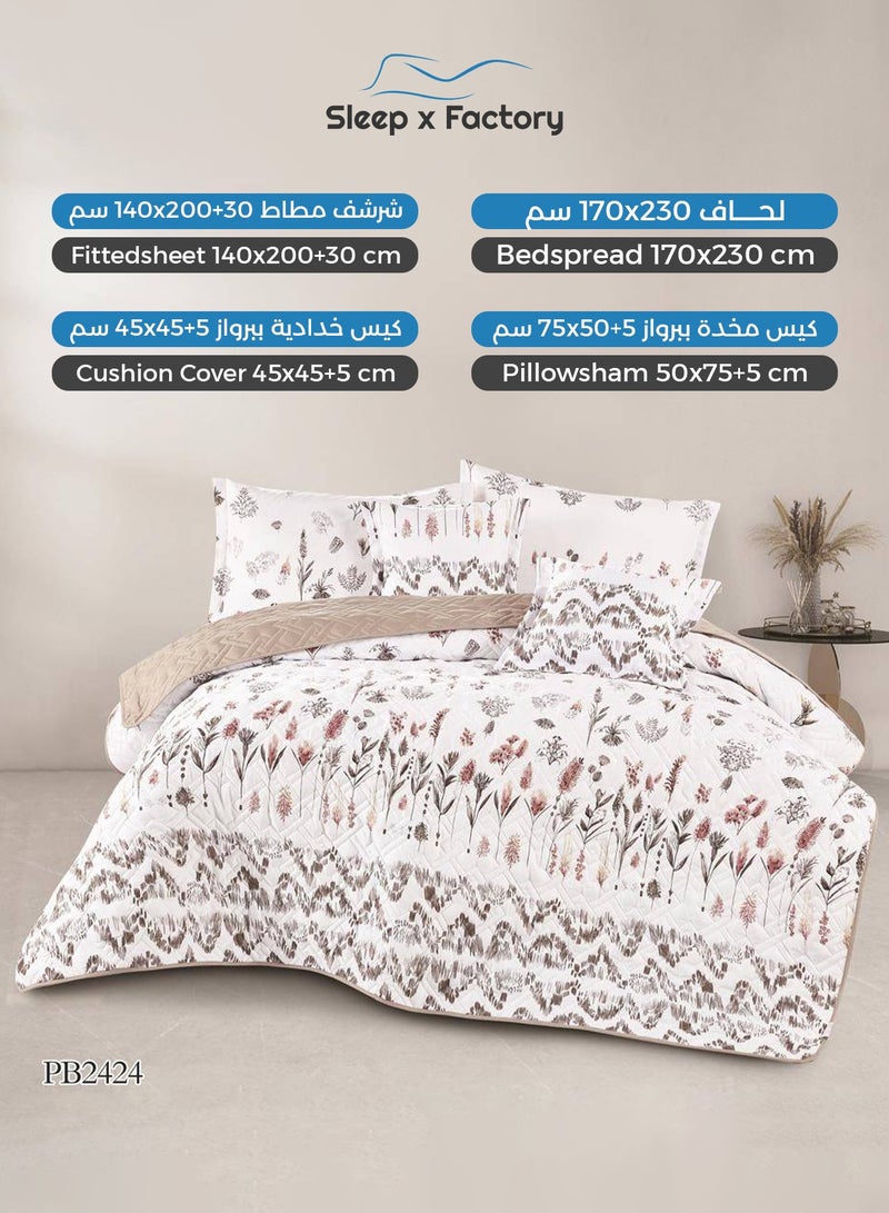 Sleep x Factory 4-Piece Compressed Comforter Set – Soft Microfiber Fabric – Elegant Design