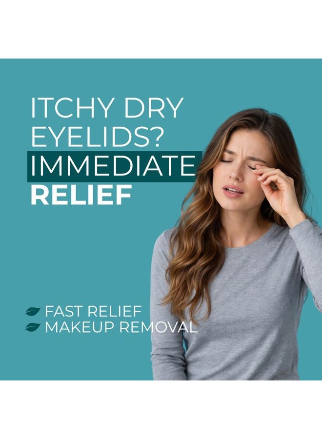 NOVEHA Eyelid & Lash Wipes | lid and lash Cleansing Wipes, Soothing For Sensitive Eyes, (60 Count each (Pack of 3)) - Image 3