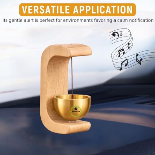 Great Art Door Chime Brass Bell Dopamine Bell Self-Adhesive Doorbell,Serene Acoustic Housewarming Gift Sound Vintage Positive Energy Showpiece for Living Room Office,Restaurant-02 - Image 5