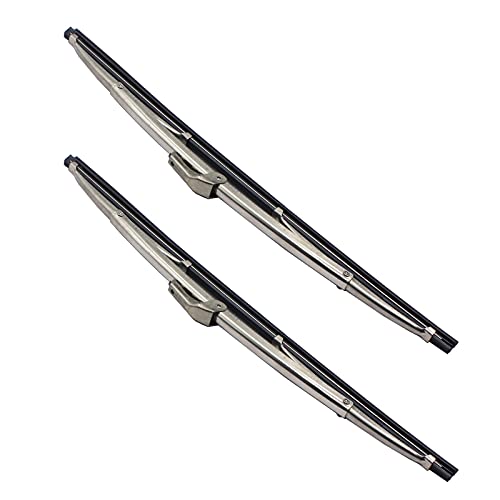 LAFORMO Windshield Wipers - Front 12" Stainless Steel Windshield Wiper Blades Replacement for Ford & GM Polished 2PCS - Image 2