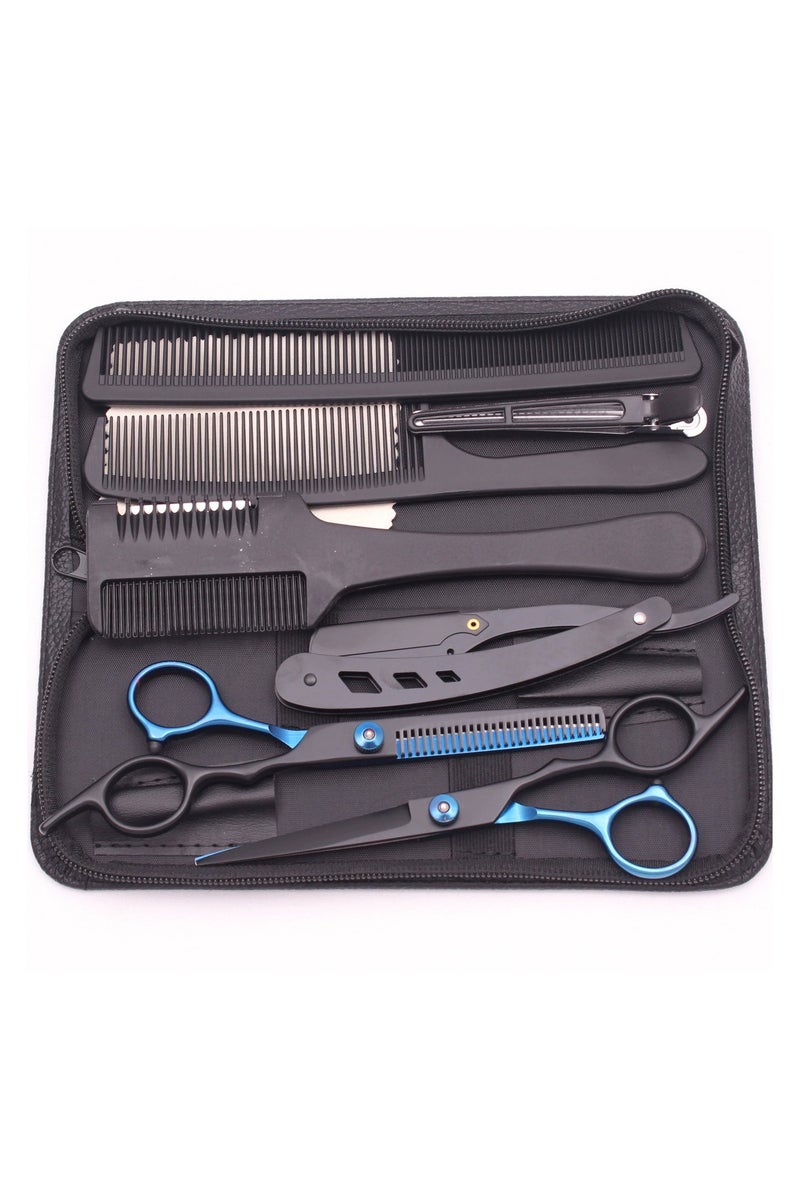 general 6-inch hair cutting scissors hair cutting tool set. Hair cutting scissors set. Thinning scissors styling tool, shaver comb set, hair cutting comb, shaver, double-sided comb, apple comb