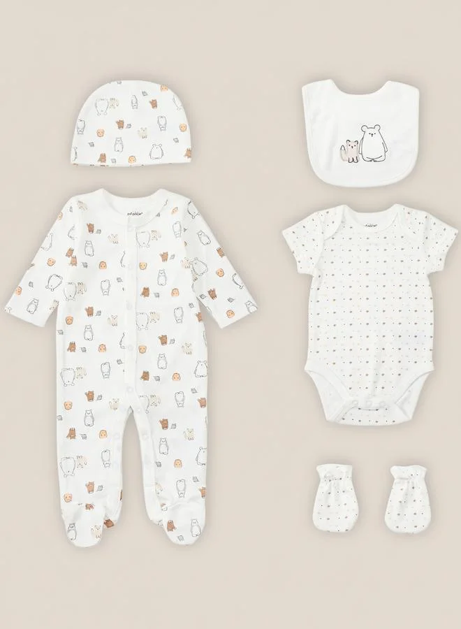 Luna & Lily 5-Piece Soft Safari Friends Baby Gift Pack Set