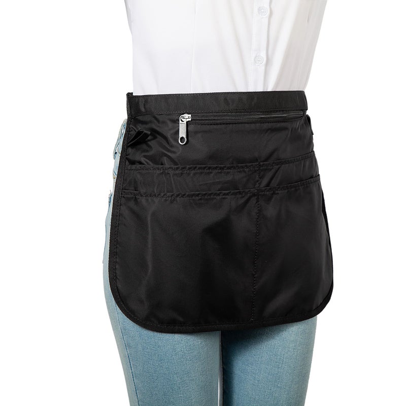 Bafelia Small Size Barber Apron with 5 Pockets, Waterproof and Bleach-proof Hair Stylist Apron for Men Women, Hairdresser Apron for Cosmetology (Black) - Image 4