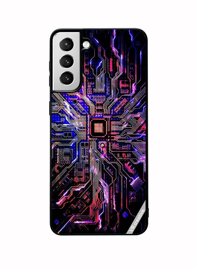 VR CREATIVE Protective Case Cover For Samsung Galaxy S22 Plus 5G Techno Color Design Multicolour - Image 1