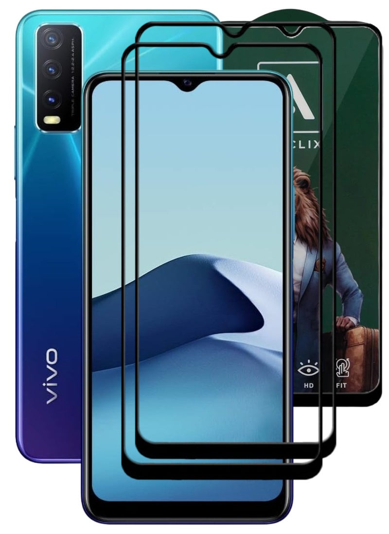 ACLIX 2 Pieces Antistatic ESD Dustproof Premium Quality High Definition Tempered Glass Screen Protector Designed For vivo Y20 - Image 1