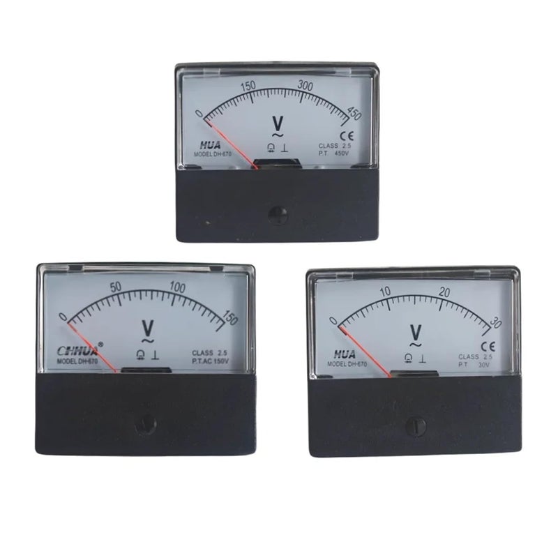 DH 670 Analog Voltmeter AC 75V DC AC Voltage Tester 5V 10V 15V 20V 30V 50V 100V 500V - Image 2