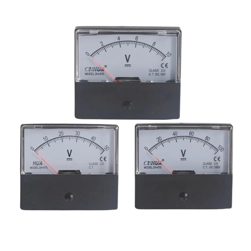 DH 670 Analog Voltmeter AC 75V DC AC Voltage Tester 5V 10V 15V 20V 30V 50V 100V 500V - Image 1