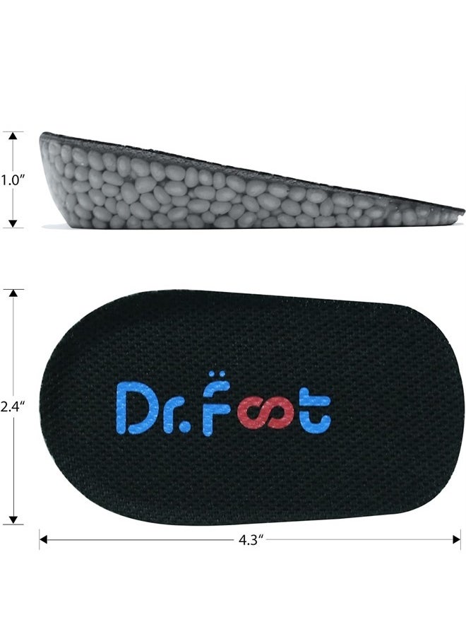 Dr.Foot Dr. Foot's Height Increase Insoles, Heel Cushion Inserts, Heel Lift Inserts for Leg Length Discrepancies (Small (1" Height) | Black)  - Image 5