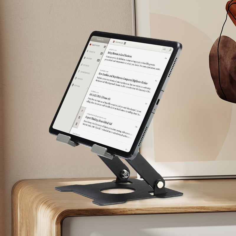 KABCON Tablet Stand,Tablet Holder for iPad,Adjustable Portable Multi Angle Desktop Stand Compatible with iPad Pro 9.7 10.5 12.9 Air Mini 1-4,Galaxy Tabs,Surface Pro Tablets,Kindle,E-Reader,Nexus - Image 5