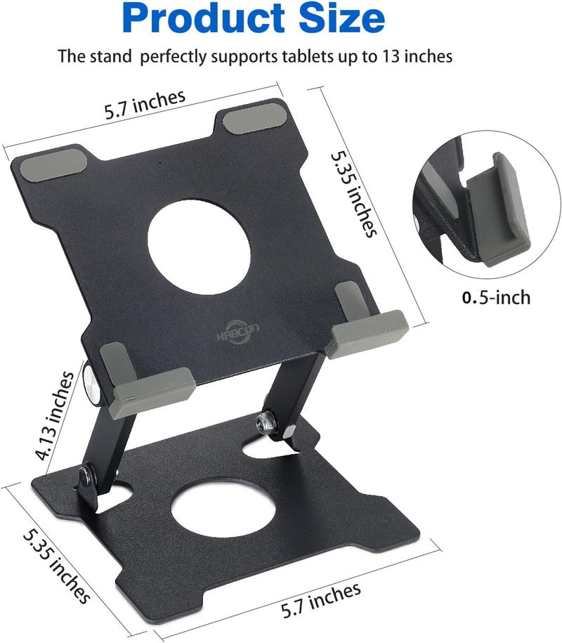 KABCON Tablet Stand,Tablet Holder for iPad,Adjustable Portable Multi Angle Desktop Stand Compatible with iPad Pro 9.7 10.5 12.9 Air Mini 1-4,Galaxy Tabs,Surface Pro Tablets,Kindle,E-Reader,Nexus - Image 3