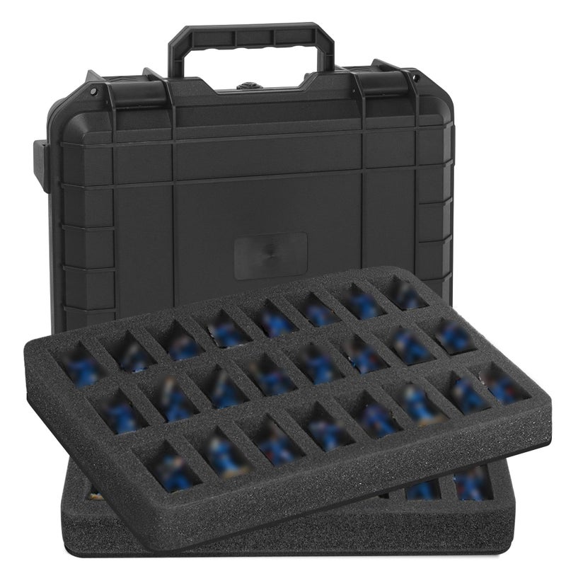 TORIBIO Miniature Storage Figure Case Miniature Sturdy Hard Case 48 Slot Figurine Carrying Compatible with 40k DD DND Minis and More - Image 2