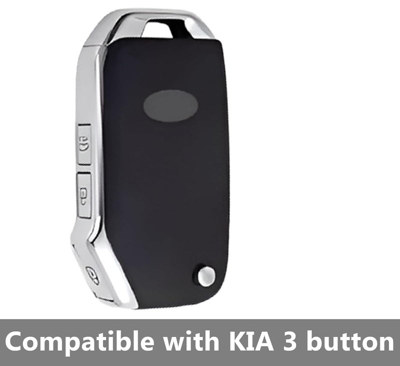 CONTACTS غطاء مفتاح السيارة متوافق مع كيا - سيلتوس، سونيت، كارينز، كارنفال، EV6 والمزيد | يناسب مفاتيح 3 و 4 أزرار - Image 2