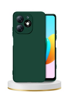 Techie Stylish TPU Silicone Back Cover Case for Tecno Spark 20C / Tecno Spark Go 2024 – Slim Fit Design, Smooth and Soft – Dark Green  - Image 1