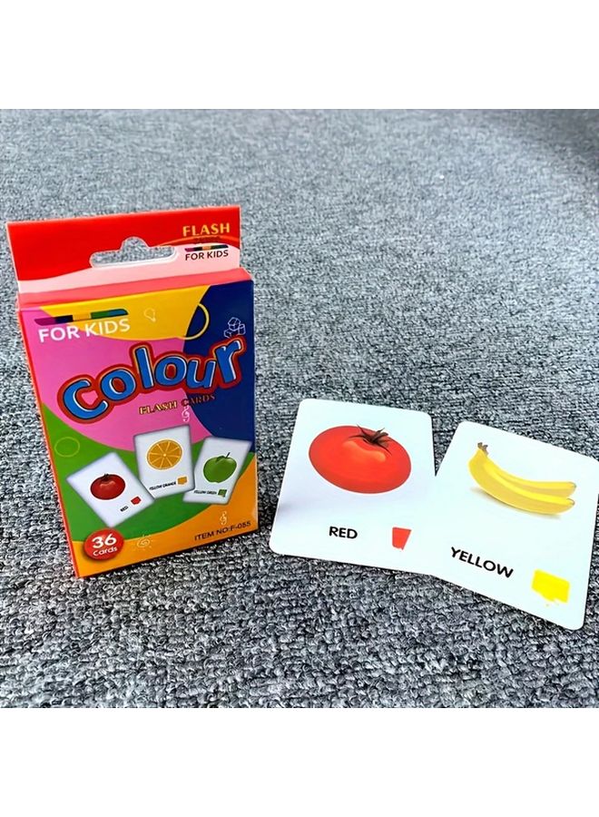 Educational Flashcards Fruits Vegetables Animals Geometric Shapes Learning Cards Gift - Image 4