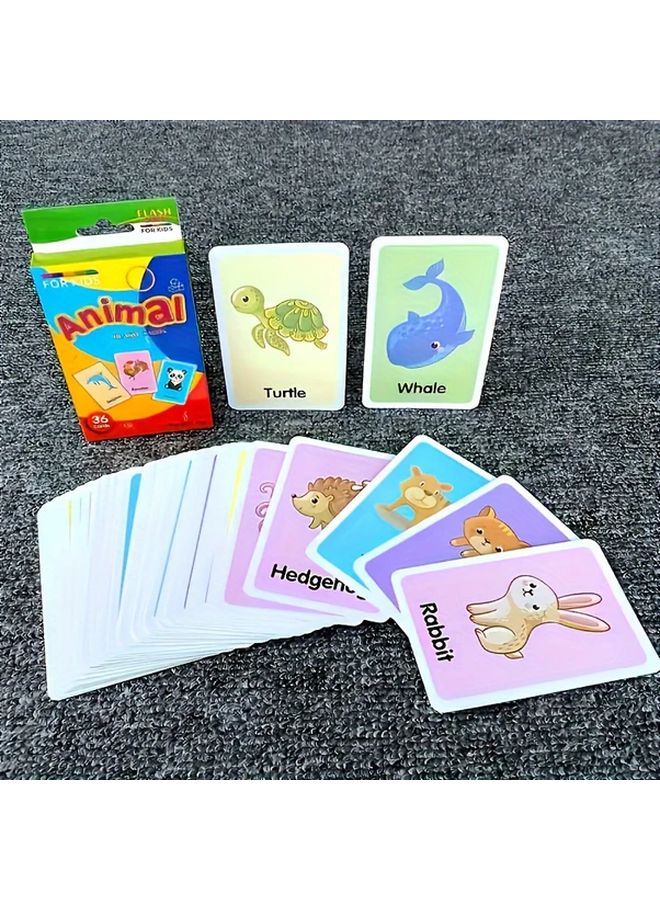 Educational Flashcards Fruits Vegetables Animals Geometric Shapes Learning Cards Gift - Image 5