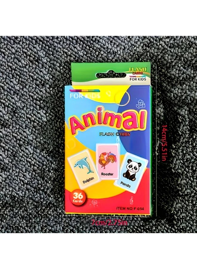 Educational Flashcards Fruits Vegetables Animals Geometric Shapes Learning Cards Gift - Image 2
