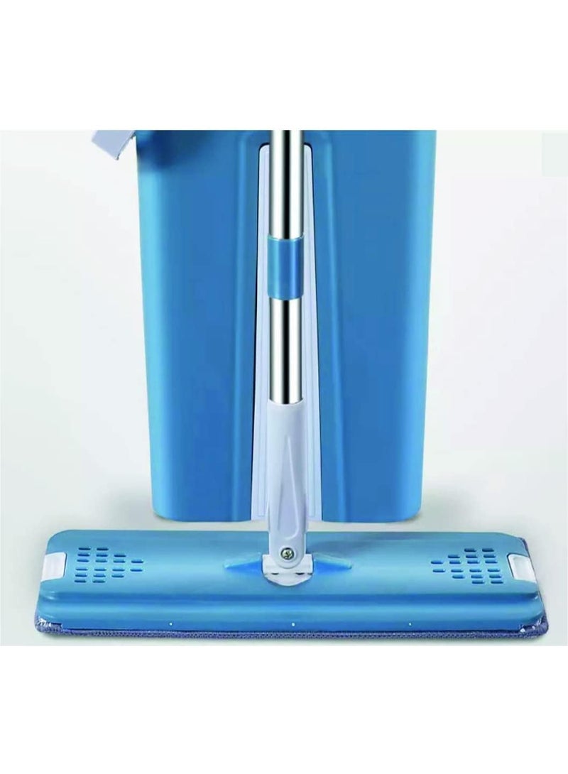 Dreamons Link Microfiber Flat Mop With Bucket, Cleaning Squeeze Hand Free Floor Mop, 3 Reusable Mop Pads, Stainless Steel Handle,360° Rotating Head Squeeze Flat Mop - Image 2
