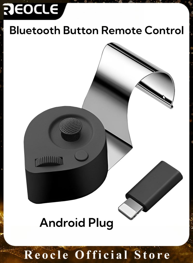 REOCLE Wireless Bluetooth Media Button Remote Selfie Control Car Motorcycle Steering Wheel Music for iPhone or Android - Image 1