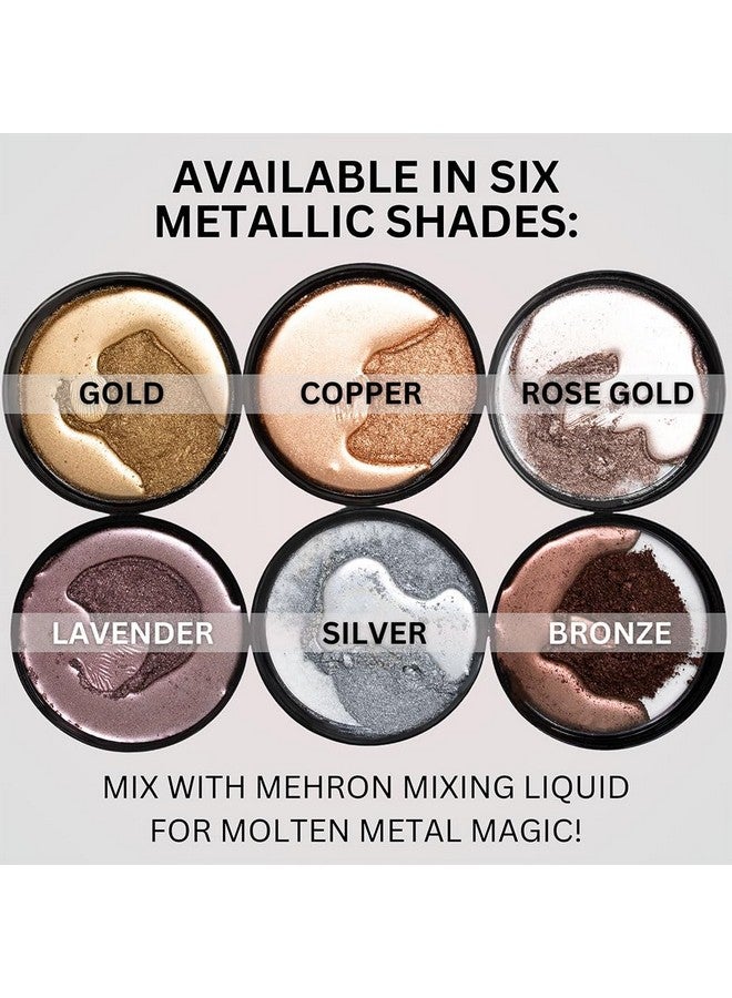 ميهرون بودرة معدنية من ميهرون ميك أب | صبغة بودرة كروم معدنية لطلاء الوجه والجسم، وظلال العيون، وكحل العيون، 0.5 أونصة (14 غرامًا) (فضي) - Image 5