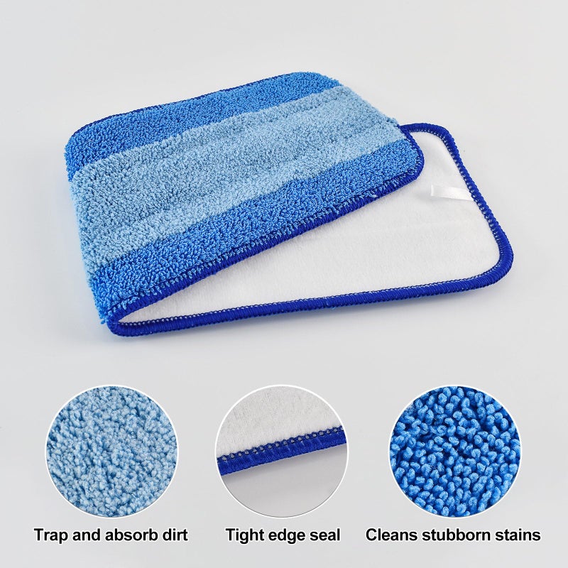 Yuunaie Mop Replacement Pads for Bona, Microfiber Cleaning Pad for Bona, 3 Pack 18 Inch Mop Cleaning Pads for Bona Hardwood & Hard Surface Floors, Reusable & Washable & Microfiber Mop Pads for Bona Mop - Image 5