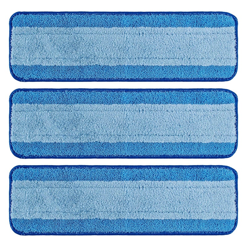 Yuunaie Mop Replacement Pads for Bona, Microfiber Cleaning Pad for Bona, 3 Pack 18 Inch Mop Cleaning Pads for Bona Hardwood & Hard Surface Floors, Reusable & Washable & Microfiber Mop Pads for Bona Mop - Image 1