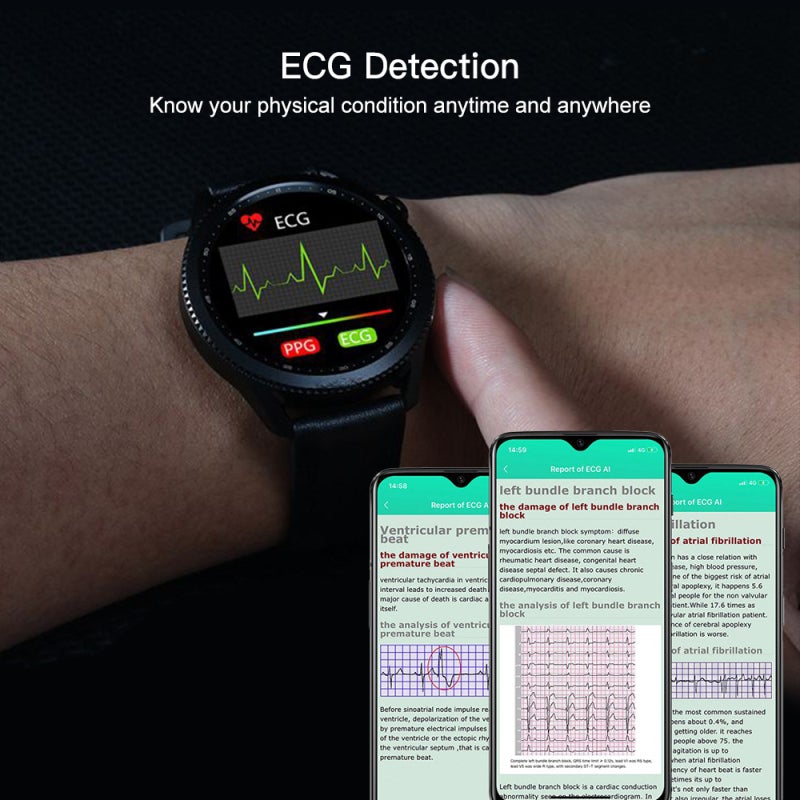 Smart Bracelet: 1.3in High Definition Touch Screen - 24/7 Heart Rate ECG & Oxygen Monitoring Smartwatch for Fitness Enthusiasts, Daily Health Tracking & Remote Family Health Check - Image 4