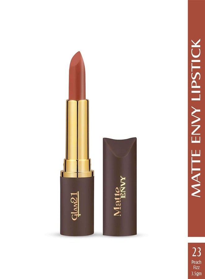Glam 21 Glam21 Matte Envy Lipstick | Intense Colour | Creamy Texture | Lightweight Lipstick | Peach Fizz - 3.5gm - Image 2
