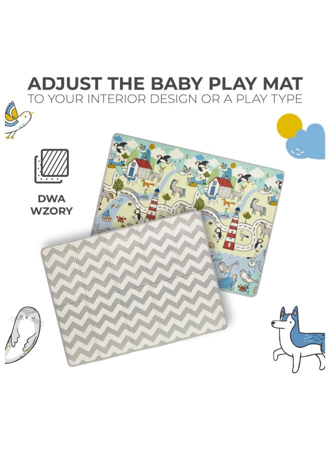 Kinderkraft - Reversible Baby Play & Learn Foldable Mat - Matty2- 197cm x 147 cm - Image 4