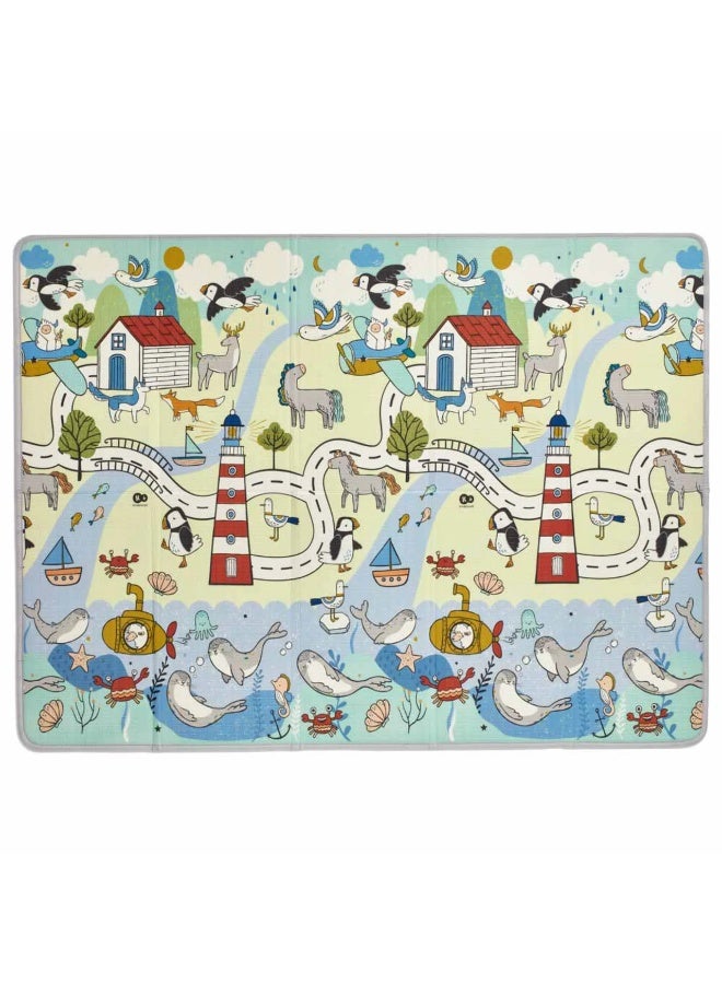 Kinderkraft - Reversible Baby Play & Learn Foldable Mat - Matty2- 197cm x 147 cm - Image 1