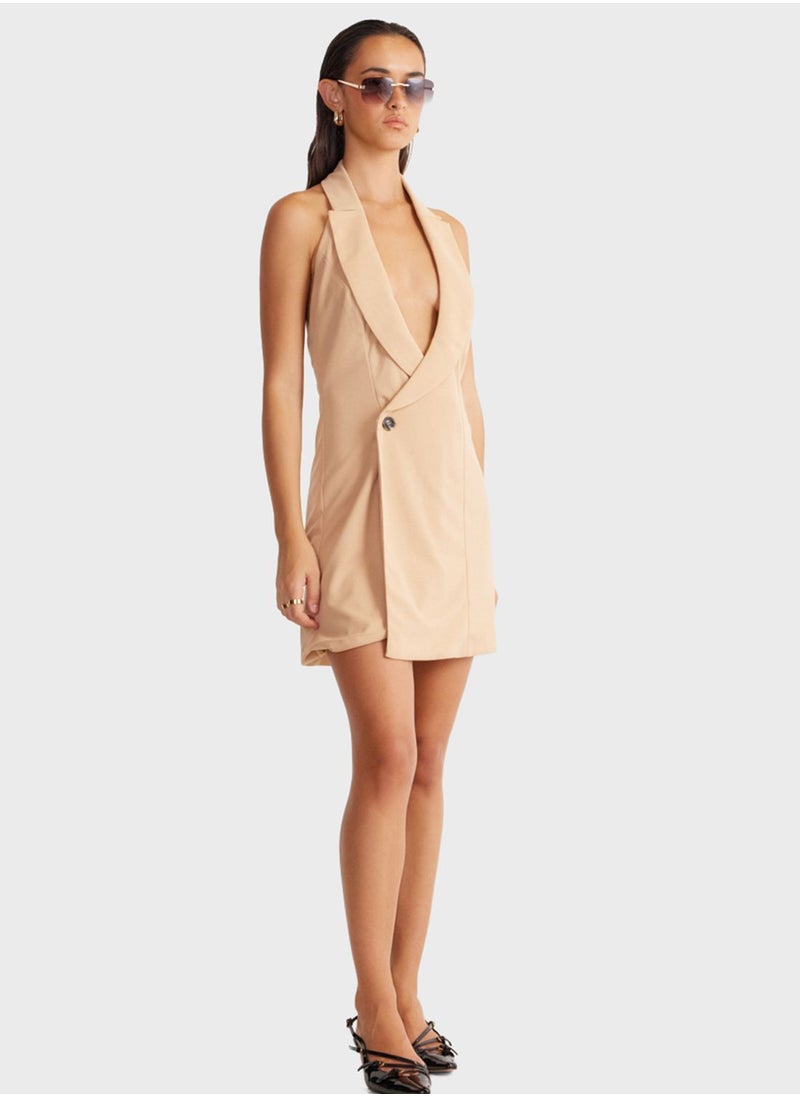 SNDYS Halter Neck Wrap Dress  - Image 3