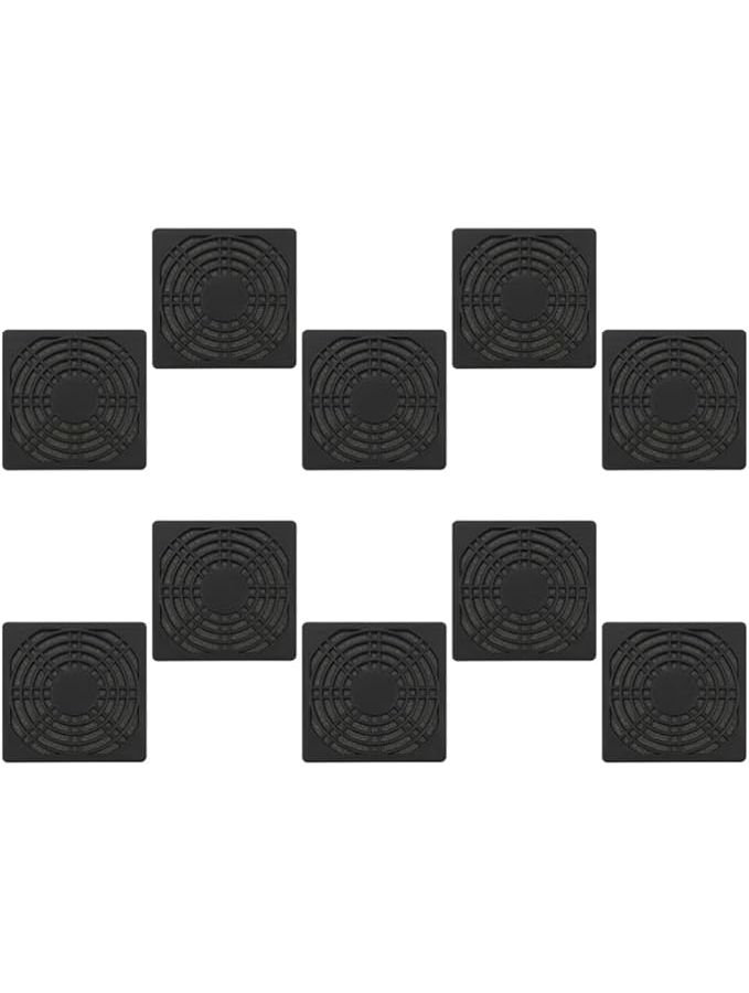10 Pcs Computer Mesh Fan Cover 5x5x0.5cm Chassis Grill Filter for Case - Image 1