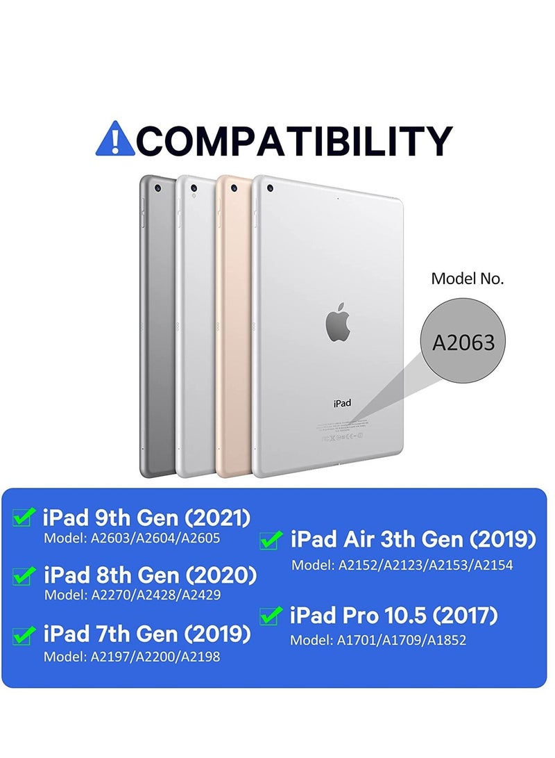 iPad Keyboard 9th Generation, Keyboard for iPad 8th Generation/7th Gen 10.2 Inch, Smart Trackpad, Detachable Wireless with Pencil Holder, Flip Stand Keyboard Case for iPad 9th/8th/7th Gen 10.2”, Black - Image 2