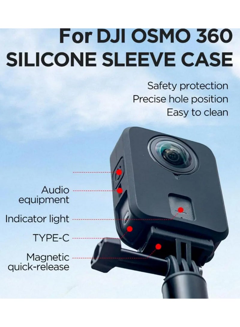 1pcs For DJI Osmo 360 Silicone Protective Case Full Body Cover Anti Scratch Shockproof Soft Sleeve Protector for DJI Osmo 360 Panoramic Camera Accessories - Image 2