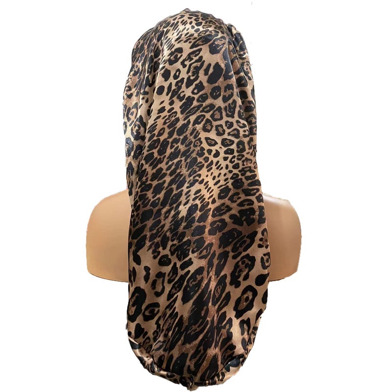 Wzl Wlg 4 Pcs Satin Bonnet for Women, Long Sleep Cap Soft Silky Bonnet for Braids - Image 5