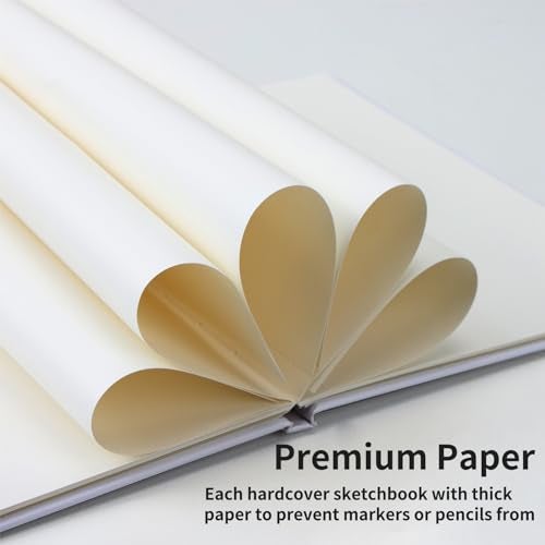EOOUT 6 Pack White Hardcover Blank Book 6x8 Inch, 40 Pages Hardcover Blank Book for Kid to Write Stories Draw Sketch, Unlined Thick Perforated Pages - Image 3