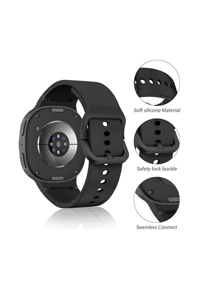O Ozone (Pack of 3) Silicone Sport Bands Compatible with Samsung Galaxy Watch 8 Band 40mm 44mm, Galaxy Watch 8 Classic Band 46mm, Waterproof Soft Wristband for Women Men- Multi2 - Image 3