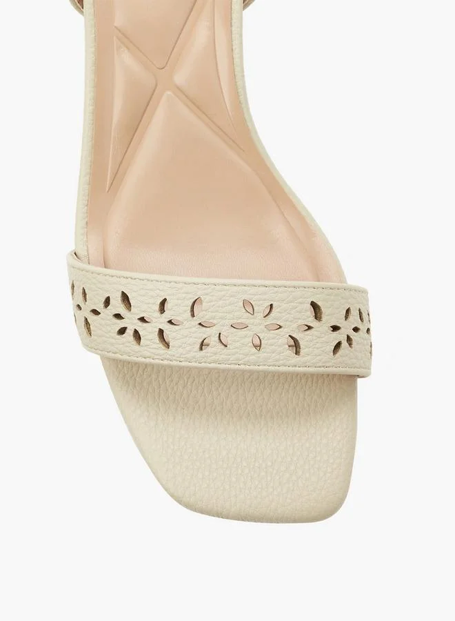 Celeste Beige Women Cutout Design Block Heel Sandals for Women | Best Price UAE