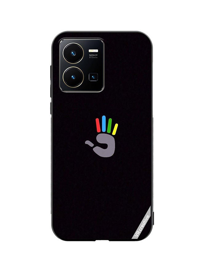 Protective Case Cover For Vivo Y35 Colorful Hand Design Multicolour