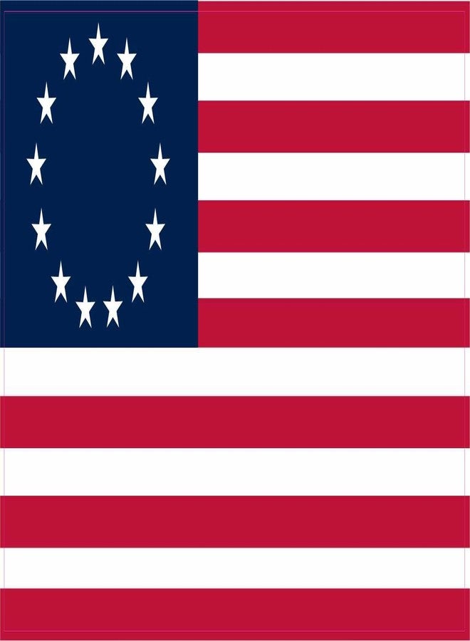 StickerTalk Betsy Ross Flag Vinyl Sticker, 5 inches by 3 inches - Image 1