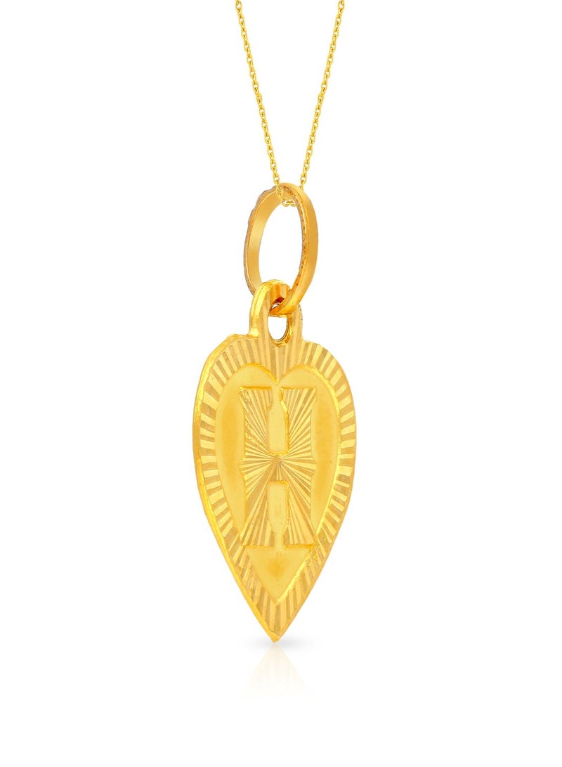Malabar Gold and Diamonds 22k 916 Purity Gold Pendant for Women EMPN132HY  - Image 2