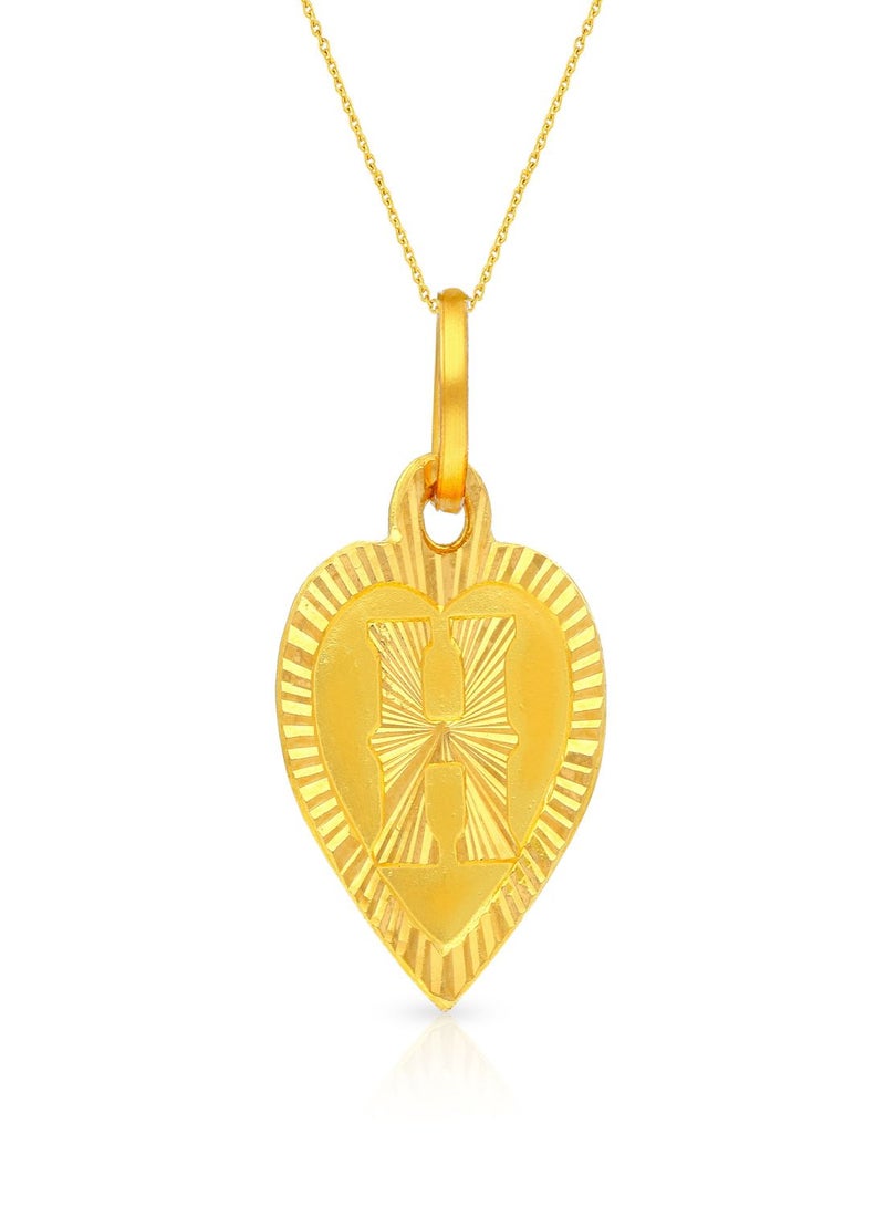Malabar Gold and Diamonds 22k 916 Purity Gold Pendant for Women EMPN132HY  - Image 1