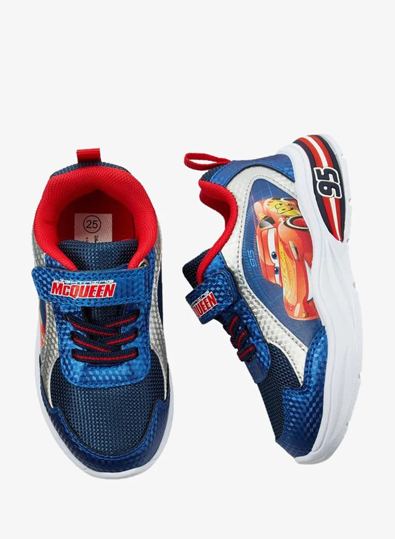 ديزني Boys Cars Print Light-Up Ankle School Sneakers