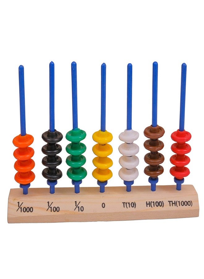 SquareDrop Decimal Abacus 70 Beads with 7 Wire - Place of Value - Mathematics - Geometry Brain Boosting Mathematical Activities for Age 5+ Years Old Kids - Do It Yourself Mathematics Activity Kit - Image 2